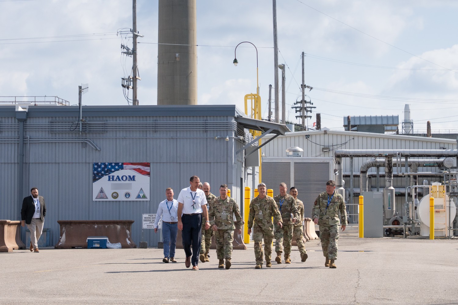 U.S. Air Force officials tour Savannah River Tritium Enterprise at the Savannah River Site.